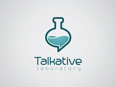 Talkative Laboratory flat logo illustrator cs5 logotype simple social network