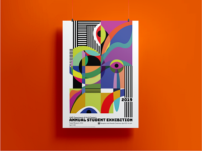 Annual Student Exhibition Poster Design abstractdesign adobeillustrator branding design exhibition illustration posterdesign