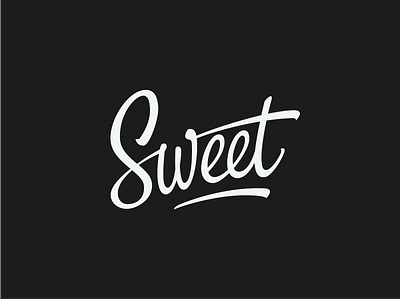 Sweet black calligraphy cursive letter lettering logo script type typography