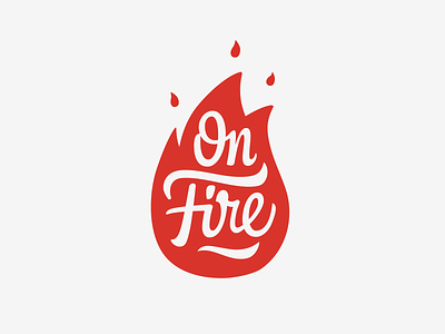 On fire fire flame handlettering handscript lettering logo red script sticker type typedesign typeface typography wordmark
