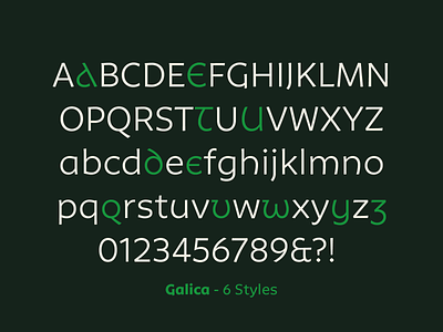 Galica typeface ancient celtic design font green irish logo medieval type typedesign typeface typography