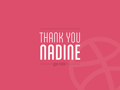 Thank you Nadine !