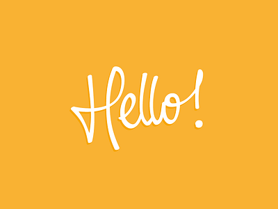 Hello ! calligraphy handlettering lettering type typography