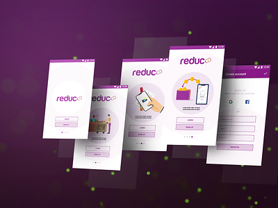 reduc+ app design flat logo minimal ui ui design ux