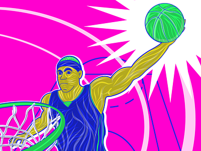 Slam Dunk action basketball graphicdesign illustration ipad pro motion sports vector vectorart