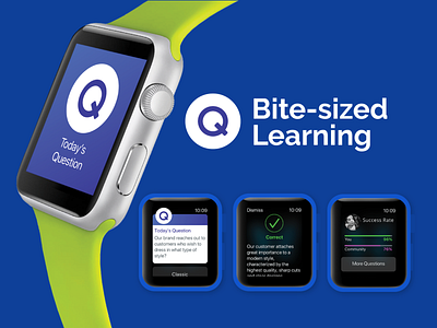 Bite-size Learning app apple apple watch career education graphic design learning software trainning ui ux