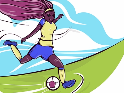 Power of Women Soccer art character graphic design illustration ipad ipad pro mexico motion power soccer speed vector woman