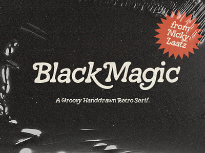 Black Magic Slab Serif 1970s 70s casual font funky groovy hand drawn retro seventies slab serif vintage