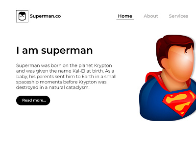Dummy landing page for superman.co design icon logo typography ui ux