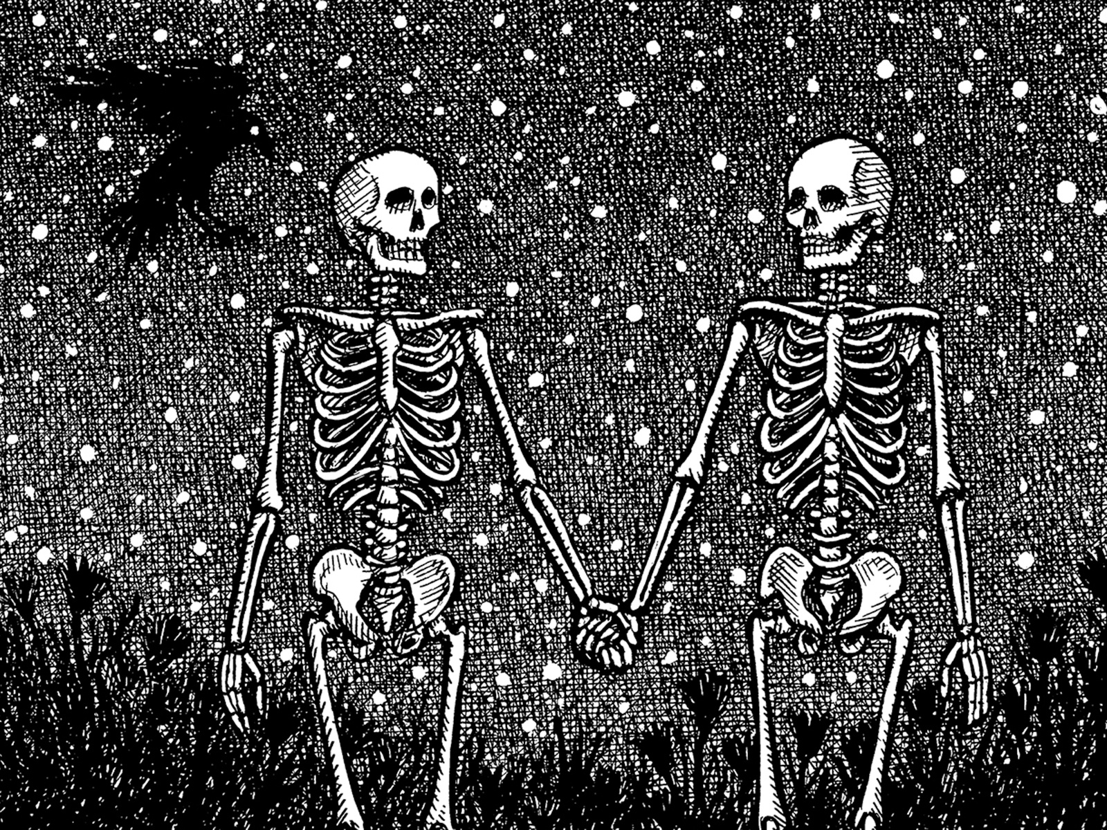 Skeleton Lovers by Landis Blair on Dribbble