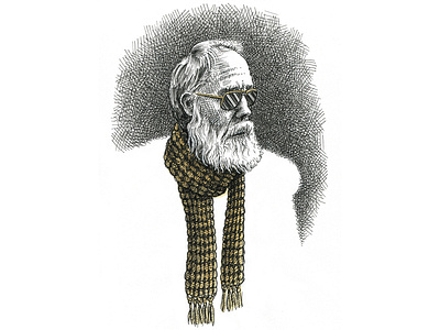 Edward Gorey art artist artwork crosshatching drawing hand drawn illustration ink portrait texture