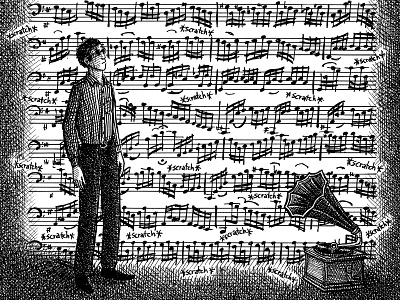 Bach's Cello Suites art artist artwork crosshatching drawing hand drawn illustration ink music pen and ink texture