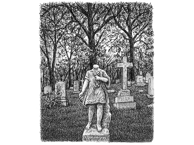 Headless Child art artist artwork cemetery drawing graveyard hand drawn horror illustration ink