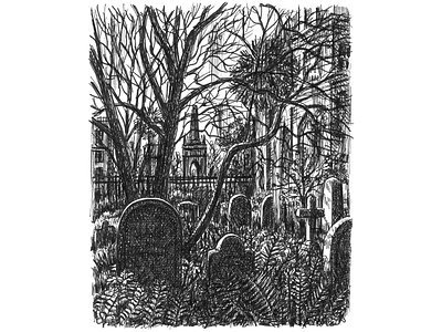 Annabel Lee art artist artwork cemetery creepy drawing edgar allan poe hand drawn illustration ink poe spooky tree