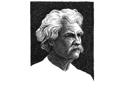 Mark Twain art artist artwork drawing hand drawn illustration ink mark twain portrait