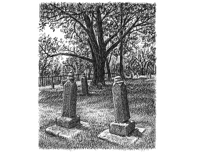 Tombstones art artist artwork cemetery drawing gothic hand drawn horror illustration ink scary spooky