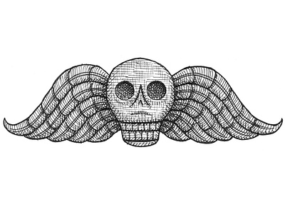Death's Head art artist artwork death design drawing halloween hand drawn horror illustration ink logo skull spooky