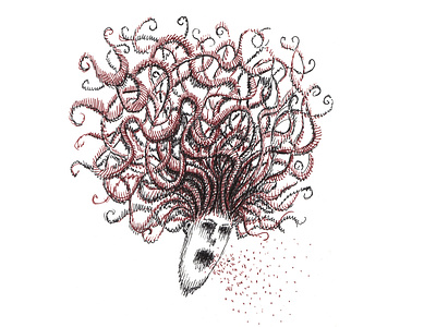 Medusa Sketch art artist artwork creepy dark drawing hand drawn horror illustration ink medusa scary snakes