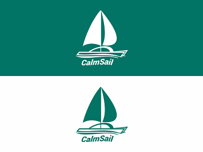 Calm Sail boat boat logo boats branding calm corporate design flat green logo minimal sail sailboat sailing ship vector wave