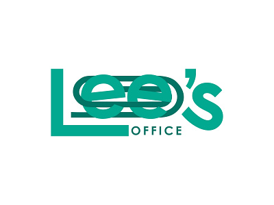 Lee's Office corporate design green logo office stationery vector