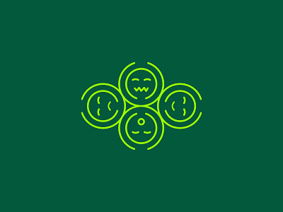 Expression branding design expression green illustration logo outline outline logo vector