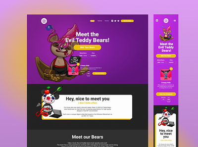 Evil Teddy Bears design ui webdesign
