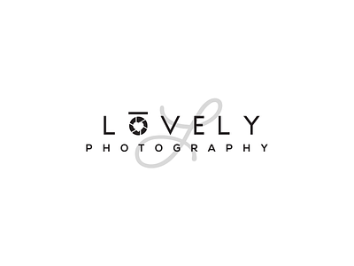 Lovely Photography black and white brand brand identity branding design flat icon logo design minimal minimalist logo monogram photography typography