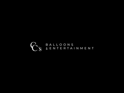 CC's Balloons and Entertainment balloons black and white brand brand identity branding design entertainment flat icon logo logo design minimal minimalist modern modern logo type