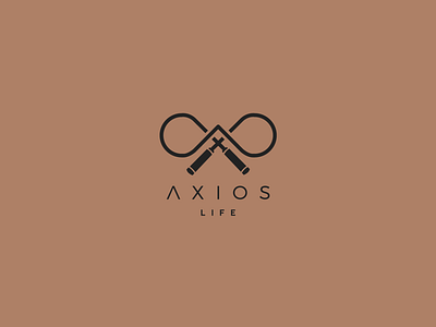 Axios Life brand brand identity branding design flat icon logo logo design minimal modern personal trainer type typography