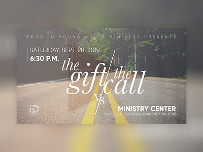 Facebook Post: The Gift vs. The Call church church design cover god sermon sermon art sermon graphic sermon series title screen typography