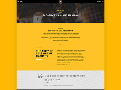 ARMY.MIL - "Who We Are" Webpage