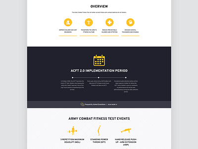 ARMY.MIL - "ACFT" Microsite Webpage acft army clean creative fitness icons interface landing landingpage layout minimal uidesign web design webdesign website