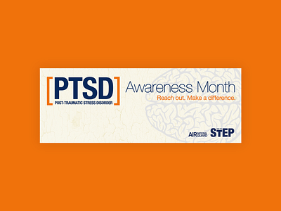 Facebook Banner "PTSD Awareness Month" air national guard art brand branding branding design design facebook ads facebook banner facebook cover flat illustration minimal modern ptsd typography