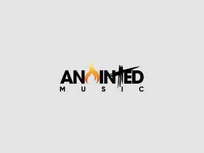 Anointed Music brand branding church design fire flat icon logo logo design minimal music typography