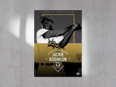 Jackie Robinson 75th Anniversary Poster branding design flat graphic design illustration jackie robinson minimal poster typography