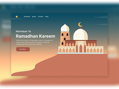 Ramadhan 1443 H - Homepage 1443h design graphic design illustration ramadhan typography ui