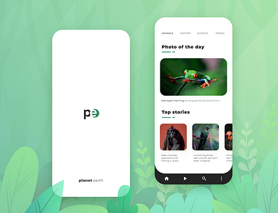 Planet earth - App for the everyday explorer animal app branding design explore information minimal nature ui ux wildlife