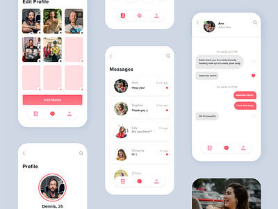 Dating App app chat dating design explore information match matchmaking tinder ui ux