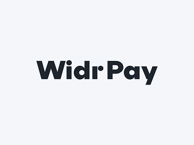 Widr Pay Logo brand design branding design font logo logotype typeface typogaphy