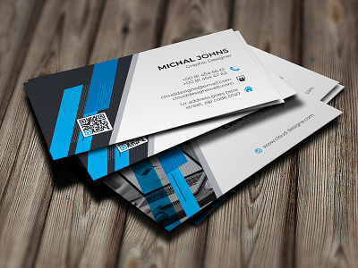 Corporate Business Card black blue business card certificate creative designer flyer graphic green landscape letterhead logo