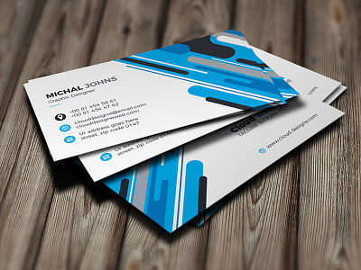 Corporate Business Card black blue business card certificate creative designer flyer graphic green landscape letterhead logo