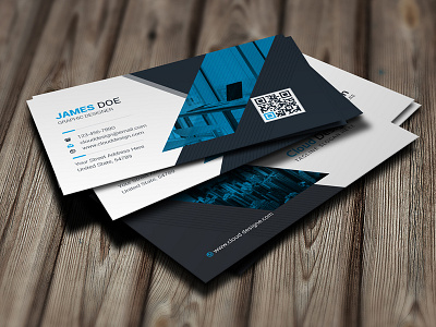 Corporate Business Card black blue business card certificate creative designer flyer graphic green landscape letterhead logo