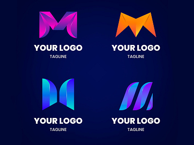 Latter M Logo Design agency branding business clean company corporate creative design digital elegant flyer global