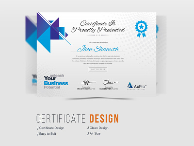 Brand Clean Creative Certificate achievement acknowledgement appreciation award certificate certificate employee certificate psd certificate template certificate word certification corporate corporate certificate
