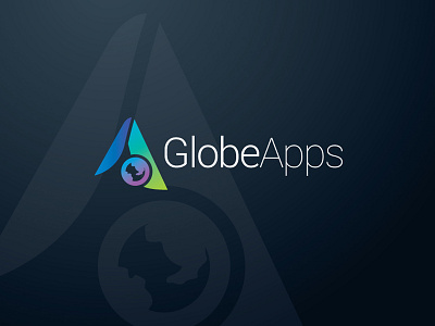 Apps Logo with Globe & A Letter abstract abstract r bright computer consulting cool logo corporate creative wave digital internet letter logo