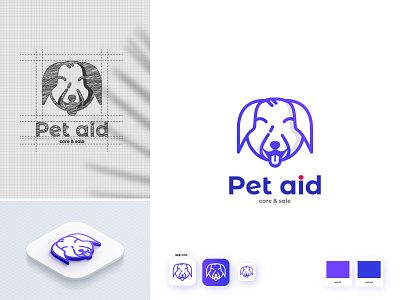 Pet Aid logo animal logo app app logo business logo cat logo design logo logo design minimal logo minimalist logo modern logo pet logo unique logo web logo website logo