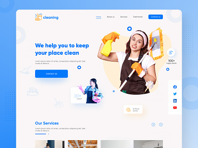 Cleaning web landing page.