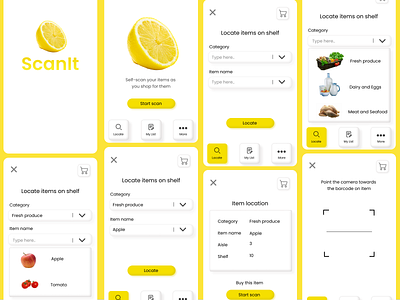 ScanIt App minimalism scan supermarket ux design