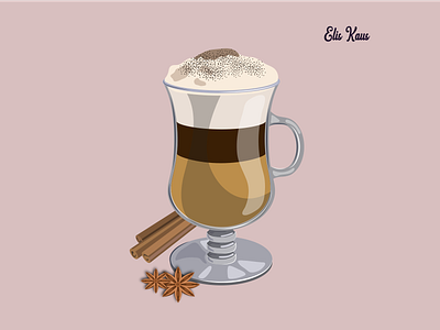 Latte coffee coffee cup design illustration illustrator latte latte art