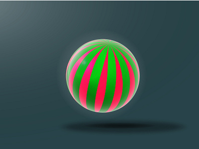 Ball green and pink ball green illustration illustrator pink shadow vector